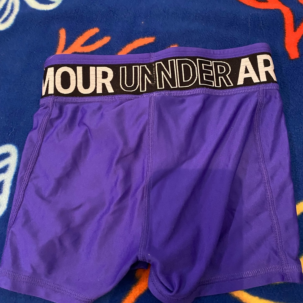Under Armour Purple Athletic Shorts - Picture 2 of 2
